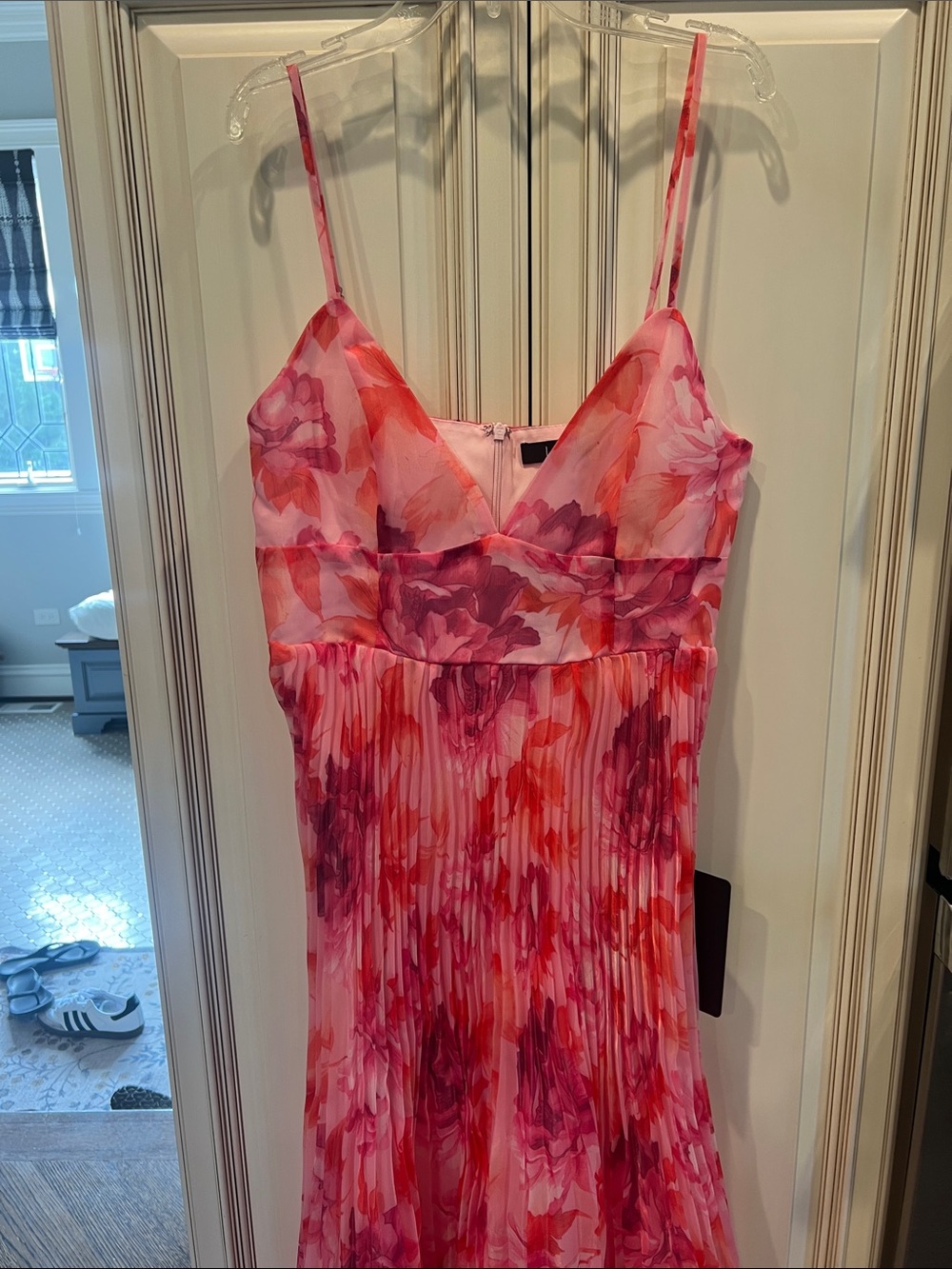 Lulu's Pink & Fuchsia Floral Midi Slip Dress